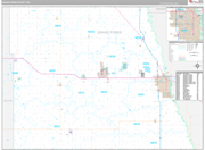 Grand Forks Wall Map Premium Style